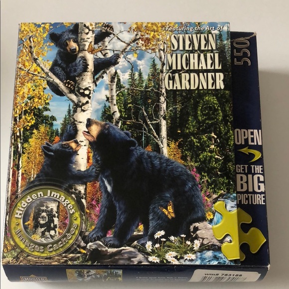 Steven Michael Gardner Bear Puzzle with hidden images - Picture 1 of 8